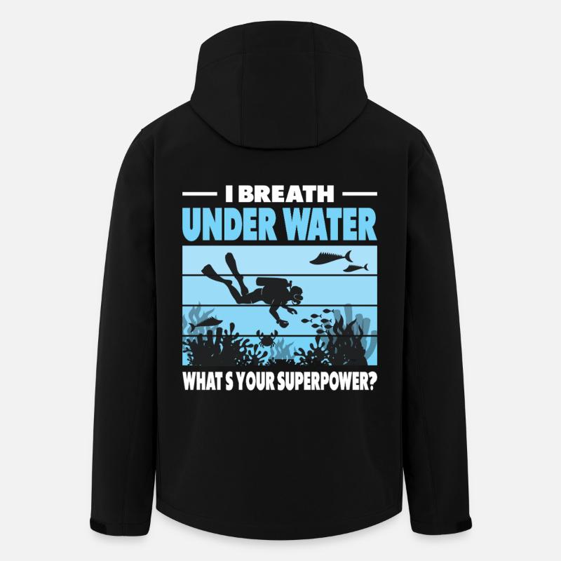 Funny diver design - Men’s Recycled Softshell Jacket by Stanley/Stella - black