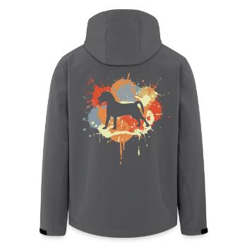 Hund Zeichnung - Recycelte Männer Softshell-Jacke von Stanley/Stella - Schwarz - Hinten - AI Model Male 185 light (185cm)