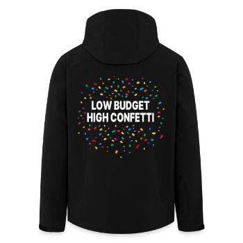 Low Budget Costume High Confetti Carnival - Men’s Recycled Softshell Jacket by Stanley/Stella - black - Back - AI Model Male 185 light (185cm)
