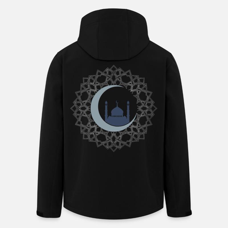 Islamische Kunst-Moschee Halbmond Elegant - Recycelte Männer Softshell-Jacke von Stanley/Stella - Schwarz