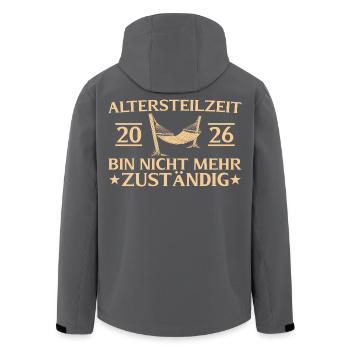 Altersteilzeit 2026 Abschiedsgeschenk Frührente - Recycelte Männer Softshell-Jacke von Stanley/Stella - Anthrazit - Hinten - AI Model Male 185 light (185cm)