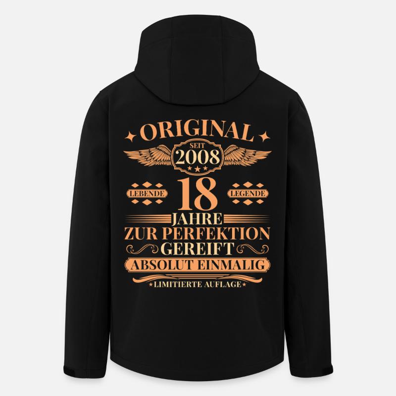 18e anniversaire Légende vivante depuis 2008 - Veste softshell homme en polyester recyclé Stanley/Stella - noir