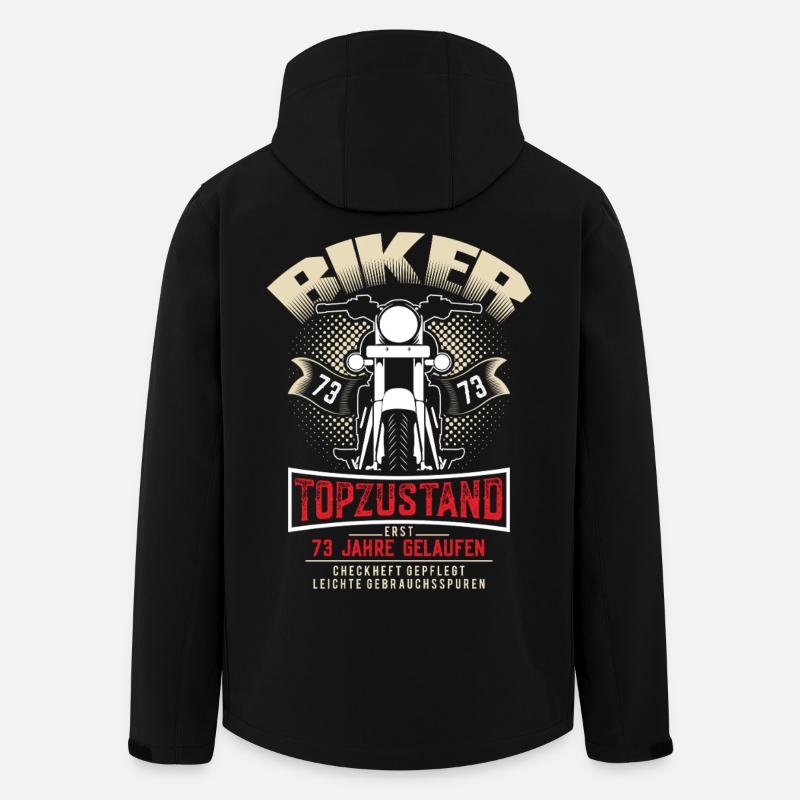 73e anniversaire moto moto - Veste softshell homme en polyester recyclé Stanley/Stella - noir