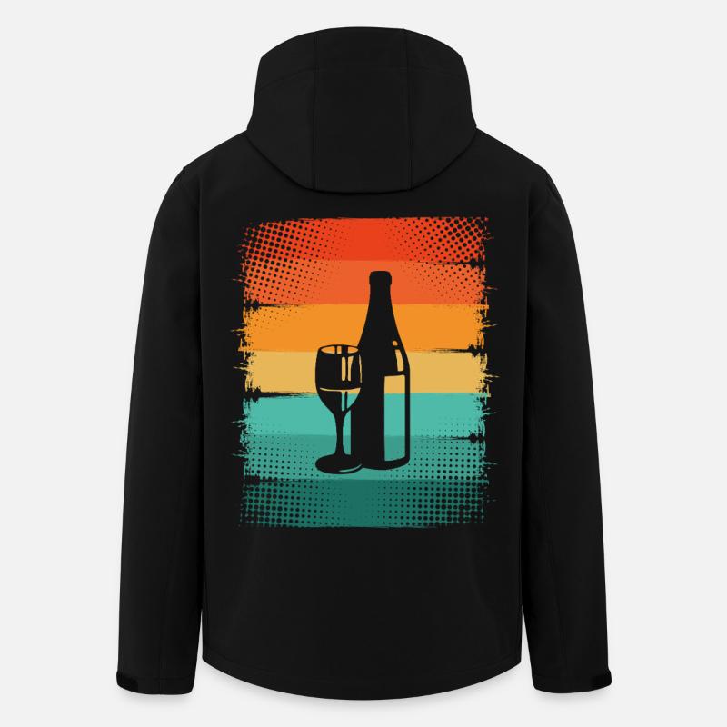 Wine - Men’s Recycled Softshell Jacket by Stanley/Stella - black