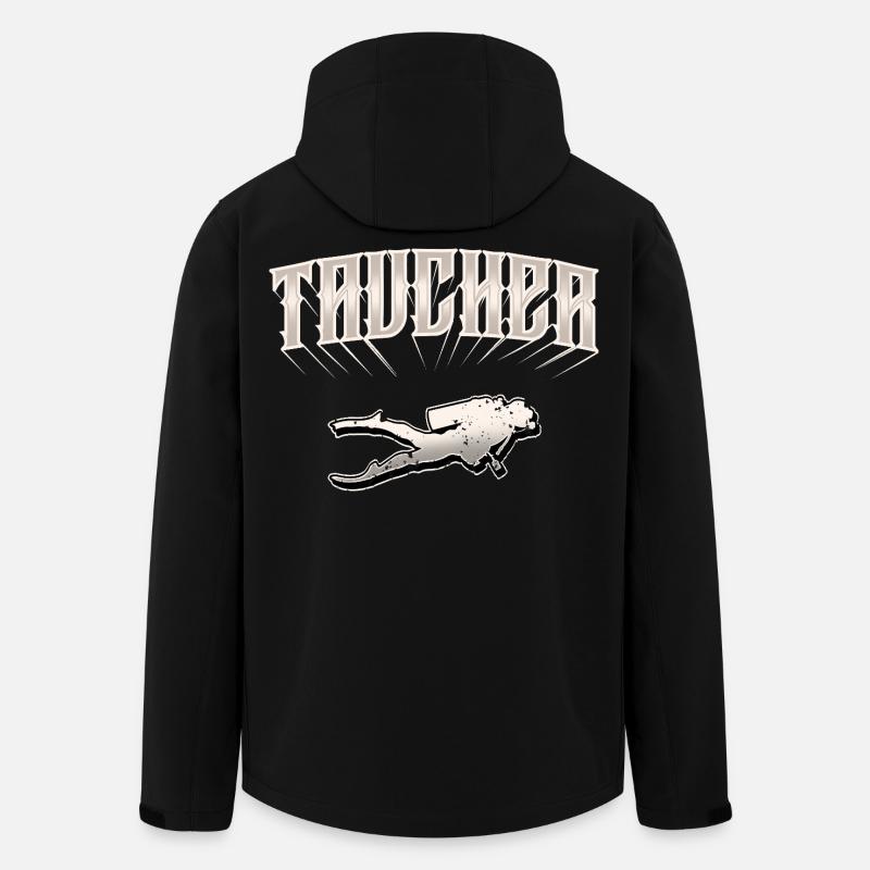 Plongeurs - Veste softshell homme en polyester recyclé Stanley/Stella - noir