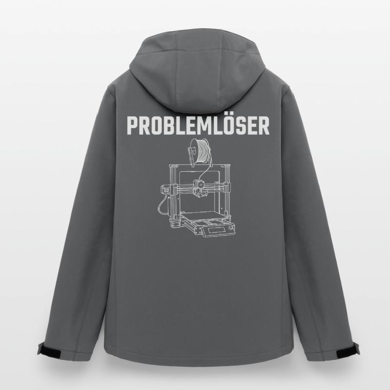 Problem Solver 3D Printer – Maker Statement Design Men’s Recycled Softshell Jacket by Stanley/Stella