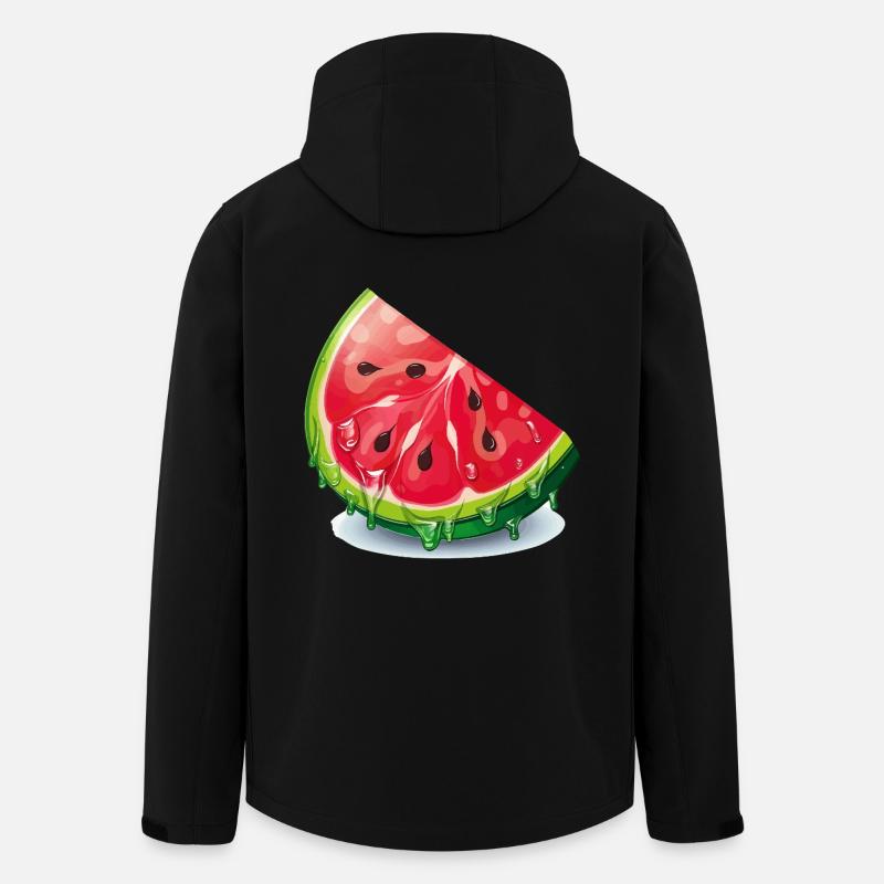 Watermelon Drop Slice - Men’s Recycled Softshell Jacket by Stanley/Stella - black