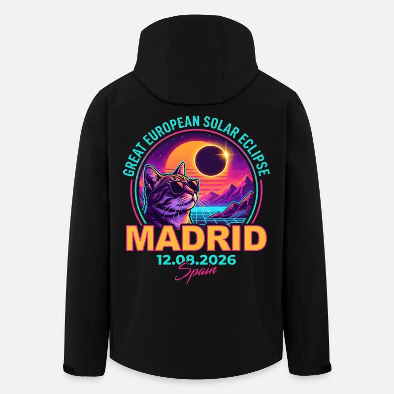 Solar Cat Madrid Eclipse 2026 - Men’s Recycled Softshell Jacket by Stanley/Stella - black