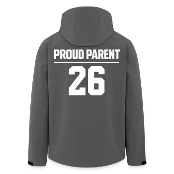 Proud Parent 2026 Parents Pride - Men’s Recycled Softshell Jacket by Stanley/Stella - black - Back - AI Model Male 185 light (185cm)
