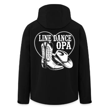 Line Dance Grandpa Heart - Men’s Recycled Softshell Jacket by Stanley/Stella - black - Back - AI Model Male 185 light (185cm)