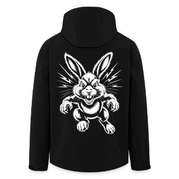 Aggressiver Hase  - Recycelte Männer Softshell-Jacke von Stanley/Stella - Schwarz - Hinten - AI Model Male 185 light (185cm)