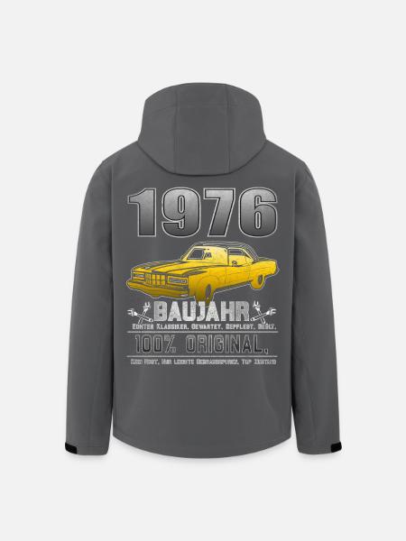 Original 1976 Vintage Born Retro Birthday - Men’s Recycled Softshell Jacket by Stanley/Stella - black