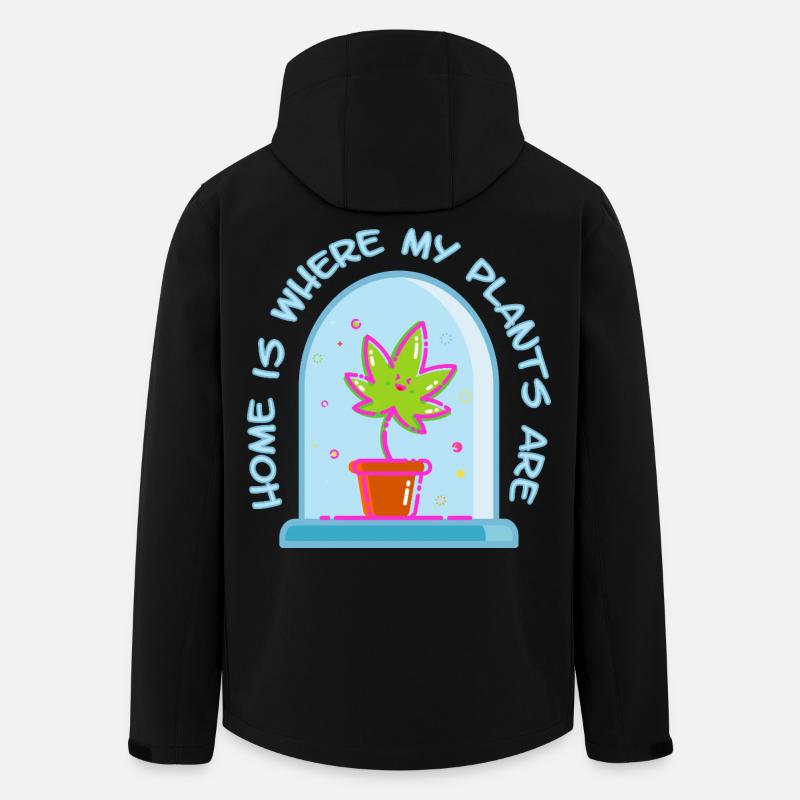 Home is where my plants are - Recycelte Männer Softshell-Jacke von Stanley/Stella - Schwarz