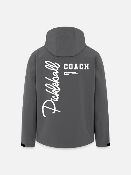 Terrain classique Pickleball Coach pour instructeurs - Veste softshell homme en polyester recyclé Stanley/Stella - noir