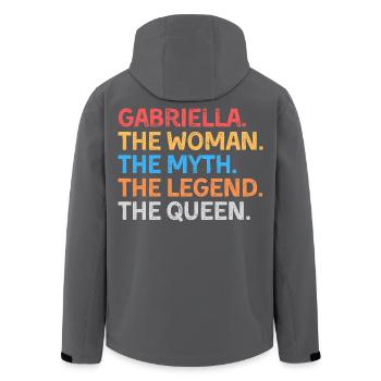 Gabriella The Myth The Legend The Queen - Men’s Recycled Softshell Jacket by Stanley/Stella - black - Back - AI Model Male 185 light (185cm)