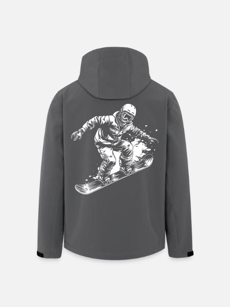 Snowboarder Drawing - Men’s Recycled Softshell Jacket by Stanley/Stella - black