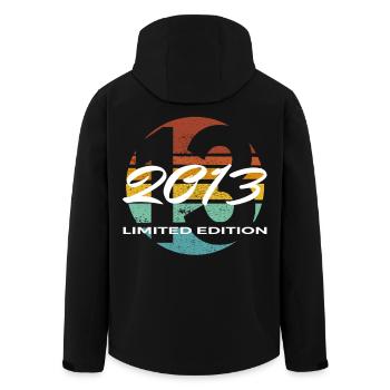 13e anniversaire 2013 cadeau garçons et filles - Veste softshell homme en polyester recyclé Stanley/Stella - noir - Dos - AI Model Male 185 light (185cm)