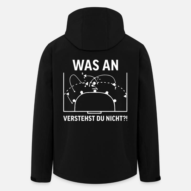 Coach de handball Mouvement drôle - Veste softshell homme en polyester recyclé Stanley/Stella - noir