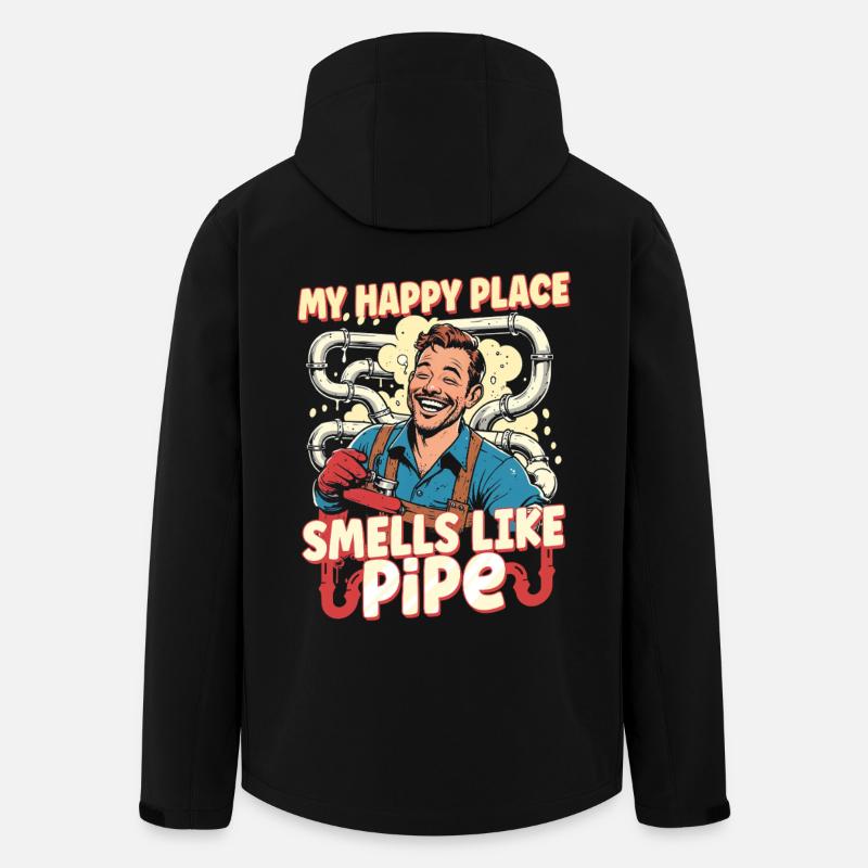 Pipe Layer Pipeline Builder - Men’s Recycled Softshell Jacket by Stanley/Stella - black