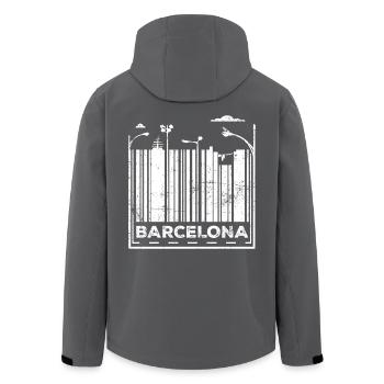Barcelona City - Veste softshell homme en polyester recyclé Stanley/Stella - noir - Dos - AI Model Male 185 light (185cm)