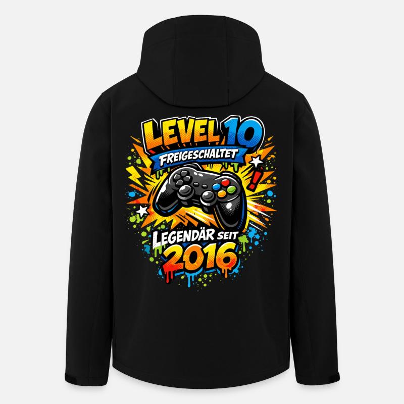 Level 10 Complete 2016 Geburtstag Junge Gamer Gesc - Recycelte Männer Softshell-Jacke von Stanley/Stella - Schwarz