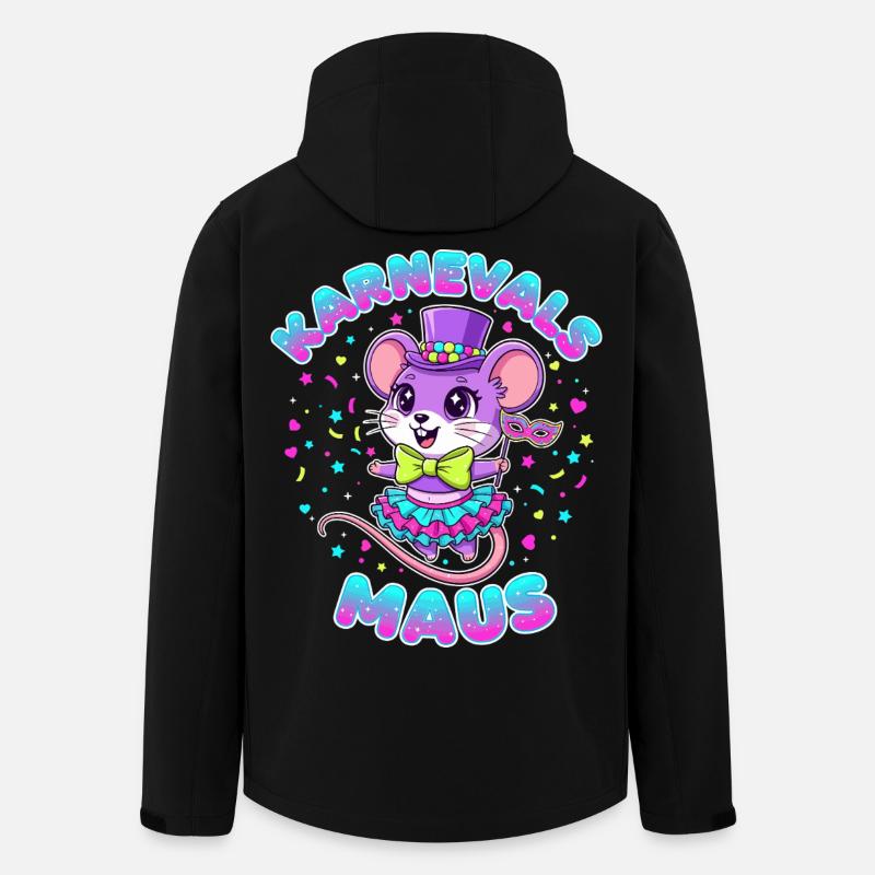 Karnevalsmaus Süß Fasching Kostüm Geschenk Kinder - Recycelte Männer Softshell-Jacke von Stanley/Stella - Schwarz
