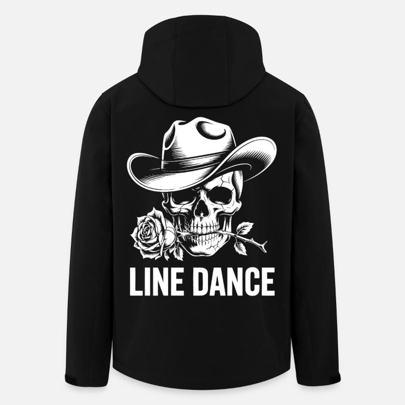 Line Dance Skull with Rose - Men’s Recycled Softshell Jacket by Stanley/Stella - black