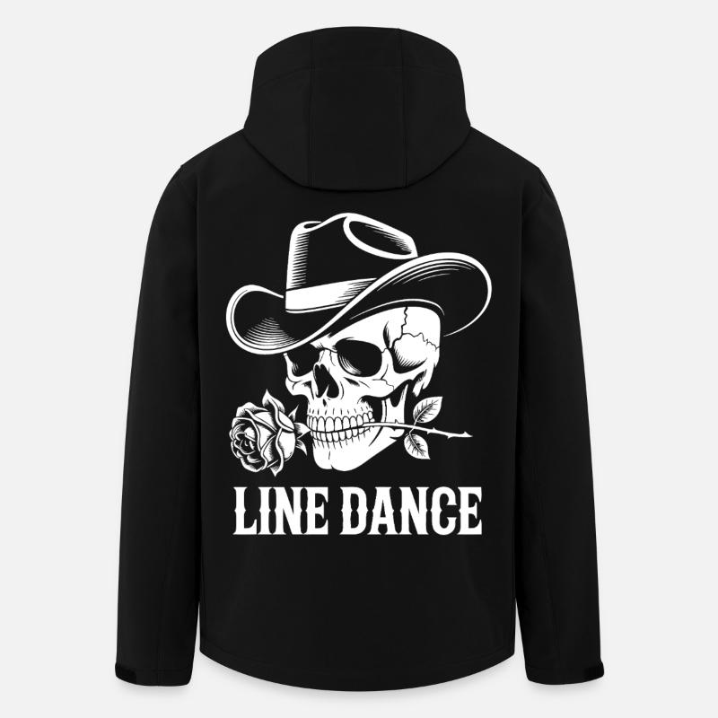 Line Dance Totenkopf mit Rose - Recycelte Männer Softshell-Jacke von Stanley/Stella - Schwarz