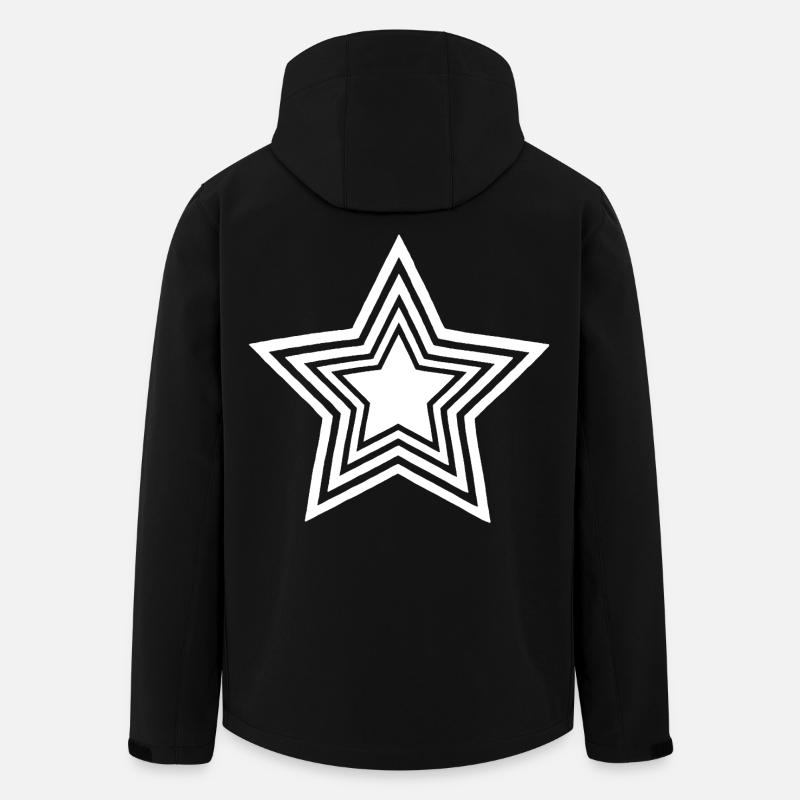 Infinite White Star - Men’s Recycled Softshell Jacket by Stanley/Stella - black