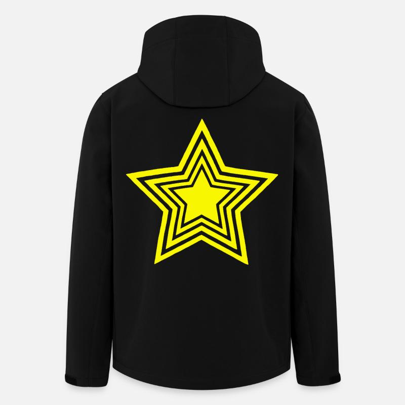 Unendlicher Gelber Stern - Recycelte Männer Softshell-Jacke von Stanley/Stella - Schwarz