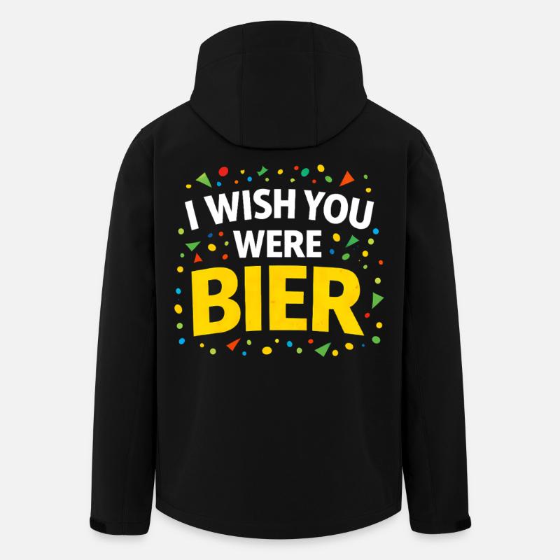 J’aimerais que tu sois une bière - Veste softshell homme en polyester recyclé Stanley/Stella - noir