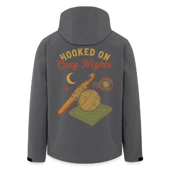 Accro aux nuits douillettes Amant du crochet Drôle - Veste softshell homme en polyester recyclé Stanley/Stella - noir - Dos - AI Model Male 185 light (185cm)