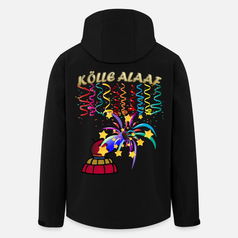 Feux d’artifice Alaaf de Cologne - Veste softshell homme en polyester recyclé Stanley/Stella - noir