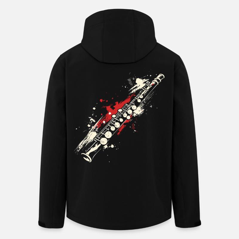 Flute Graffiti - Men’s Recycled Softshell Jacket by Stanley/Stella - black