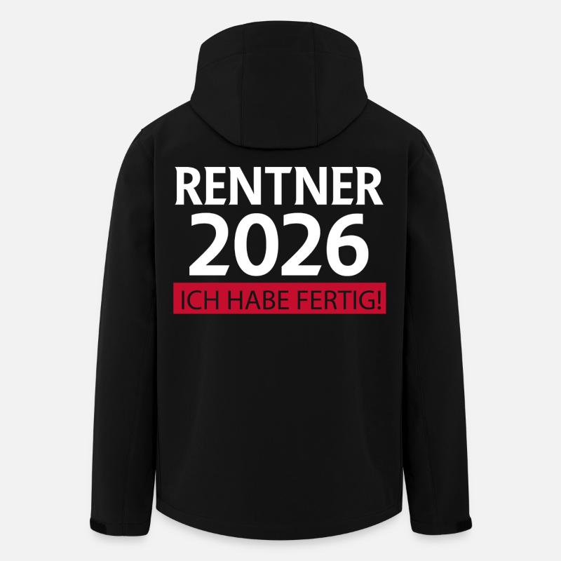 Retraite 2026 Drôle - Veste softshell homme en polyester recyclé Stanley/Stella - noir