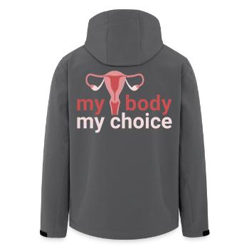 mon corps. my_choice. - Veste softshell homme en polyester recyclé Stanley/Stella - charbon - Dos - AI Model Male 185 light (185cm)