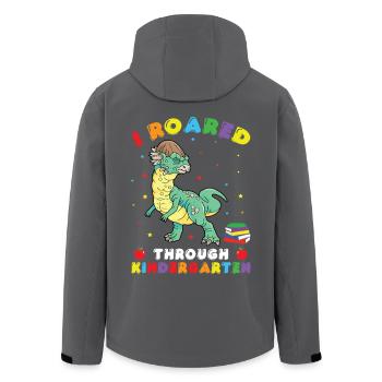 Kindergartenkostüm Dinosaurierkostüm - Recycelte Männer Softshell-Jacke von Stanley/Stella - Anthrazit - Hinten - AI Model Male 185 light (185cm)