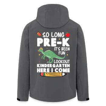 Dinosaurier-Kindergartenkostüm mit - Recycelte Männer Softshell-Jacke von Stanley/Stella - Schwarz - Hinten - AI Model Male 185 light (185cm)