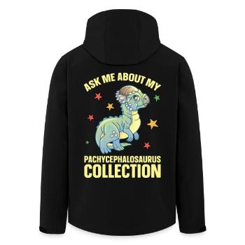 Pachycephalosaurus Plüschtier Dinosaurier - Recycelte Männer Softshell-Jacke von Stanley/Stella - Schwarz - Hinten - AI Model Male 185 light (185cm)