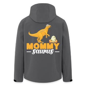 Dinosaurier-Mama-Outfit zum Muttertag - Recycelte Männer Softshell-Jacke von Stanley/Stella - Schwarz - Hinten - AI Model Male 185 light (185cm)
