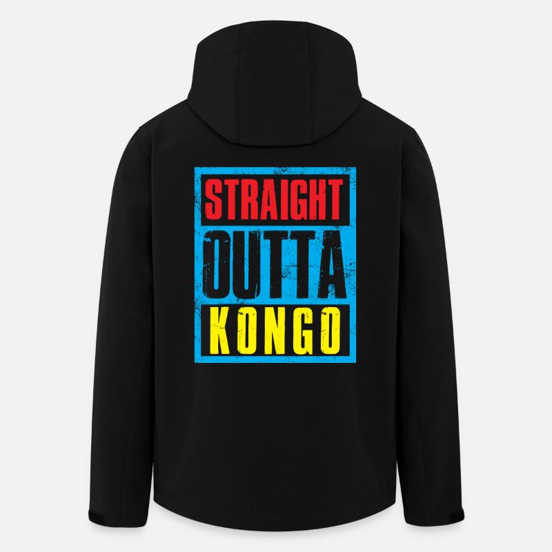 Straight outta Kongo - Recycelte Männer Softshell-Jacke von Stanley/Stella - Schwarz