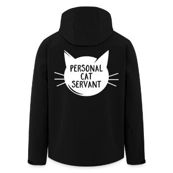 Serviteur Chat Personnel - Veste softshell homme en polyester recyclé Stanley/Stella - noir - Dos - AI Model Male 185 light (185cm)