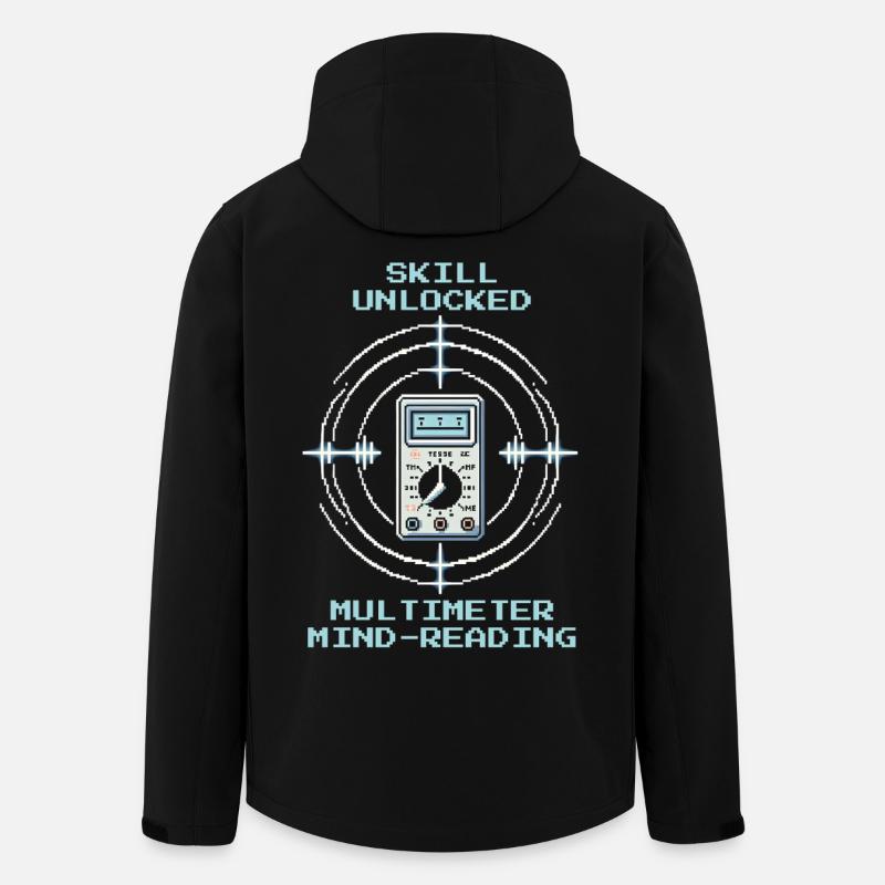 Multimeter-Mindreading | Messen Elektriker - Recycelte Männer Softshell-Jacke von Stanley/Stella - Schwarz