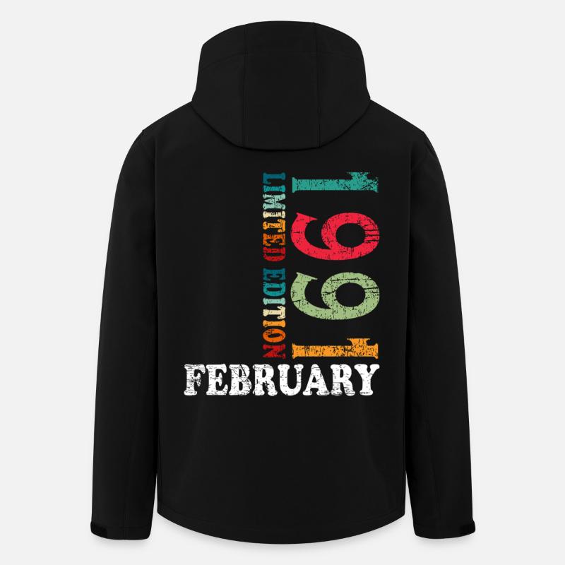 35e anniversaire février 1991 Millésime - Veste softshell homme en polyester recyclé Stanley/Stella - noir