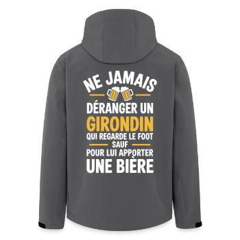 Stören Sie niemals einen Girondiner, der Fußball schaut. - Recycelte Männer Softshell-Jacke von Stanley/Stella - Schwarz - Hinten - AI Model Male 185 light (185cm)