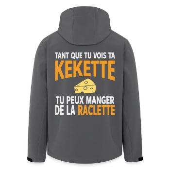 Humour raclette tant que tu vois ta kekette - Veste softshell homme en polyester recyclé Stanley/Stella - noir - Dos - AI Model Male 185 light (185cm)
