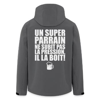 A great godfather no pressure he drinks it - Men’s Recycled Softshell Jacket by Stanley/Stella - black - Back - AI Model Male 185 light (185cm)