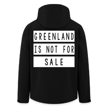 Greenland Is Not For Sale - Men’s Recycled Softshell Jacket by Stanley/Stella - black - Back - AI Model Male 185 light (185cm)
