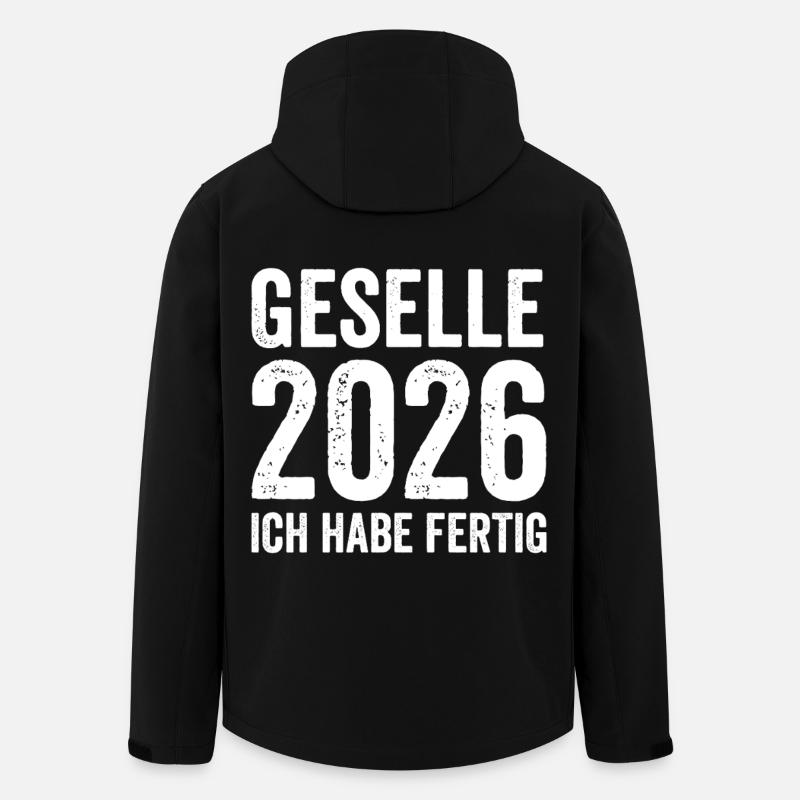 Compagnon 2026 J’en ai fini - Veste softshell homme en polyester recyclé Stanley/Stella - noir