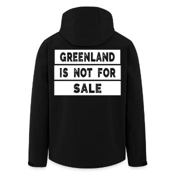Greenland Is Not For Sale - Men’s Recycled Softshell Jacket by Stanley/Stella - black - Back - AI Model Male 185 light (185cm)